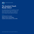 Assistant Coach Ready Cohort: ten assistant coaches, six live sessions, and a capstone mock committee before the carousel, August to October